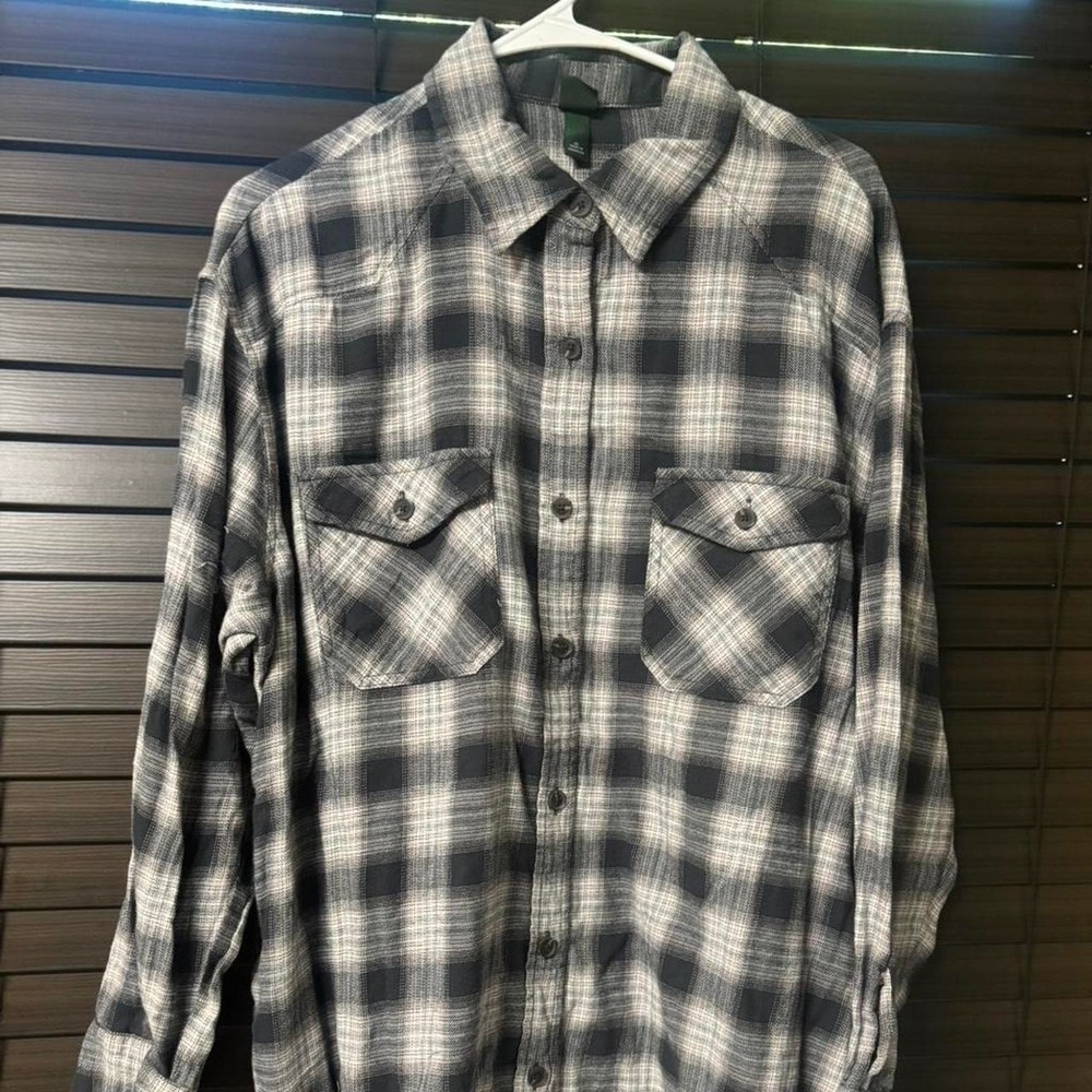 Wild Fable Women's Medium Plaid Flannel Button-Up Shirt NWT Long Sleeve Pockets